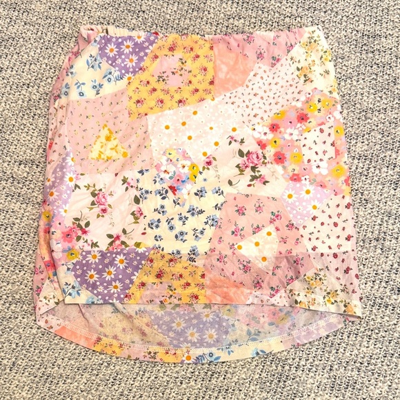 SHEIN Multicolor Floral Patchwork Pencil Skirt - Picture 1 of 2